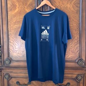 NWT Adidas Navy “THE GO-TO” Performance tee